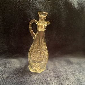Anchor Hocking EAPC Star of David Vinegar Oil Cruet Early American Press Cut